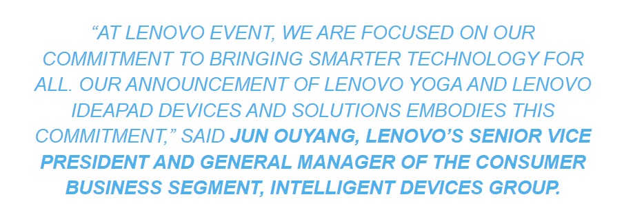 Lenovo Unveils New Yoga and IdeaPad Devices at Innovation World 2024: Empowering Consumers with AI Technology theimperial intelligence