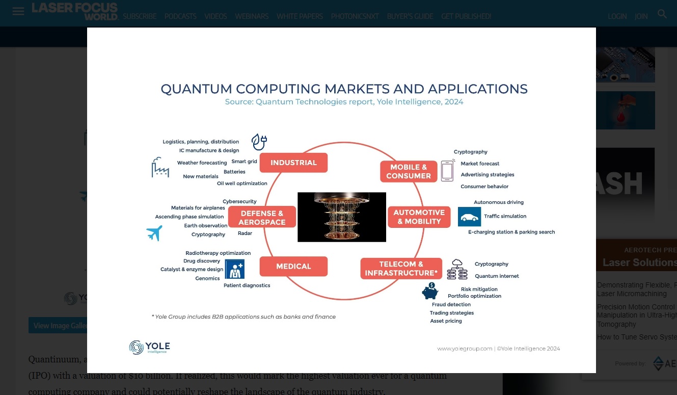 Quantinuum eyes $10B IPO What's its potential impact on the quantum industry ref by Laser Focus World the imperial intelligence